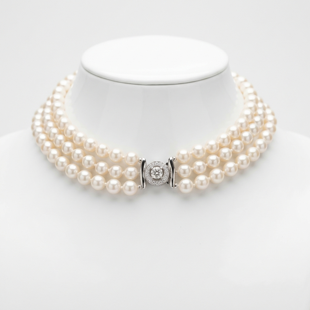 Pearl Choker Gold Set