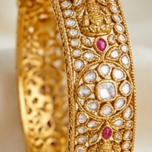 Polki Gold Bangle
