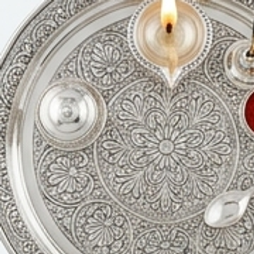 Silver Pooja Thali Set